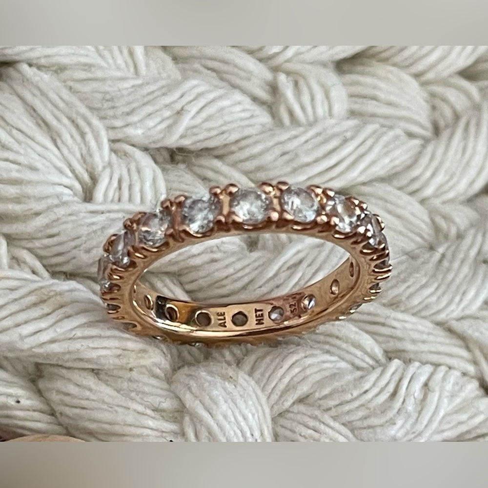 Pandora Rose Gold Crystal Eternity Ring